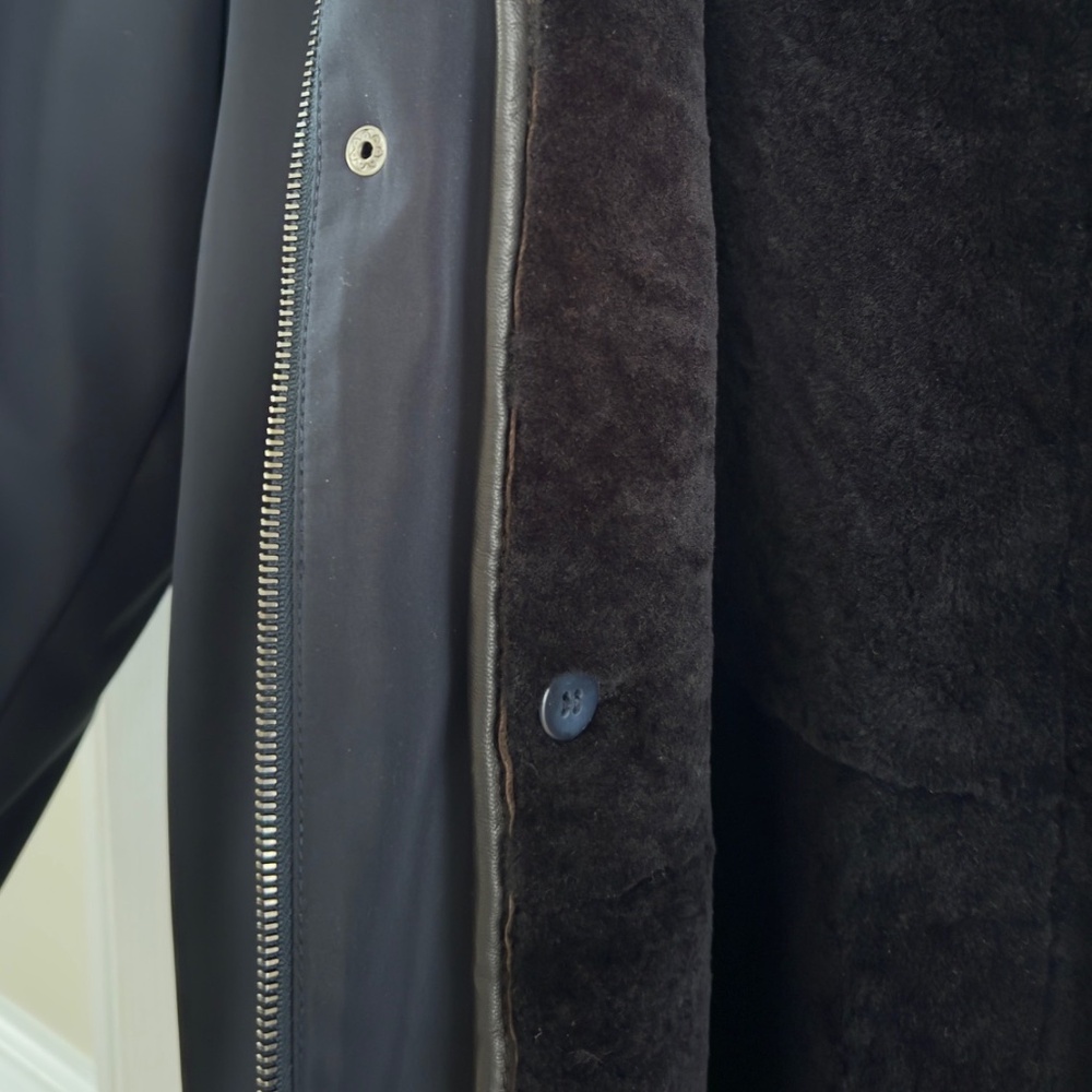 Paul Stuart Shearling Rain Jacket -Large - image 5